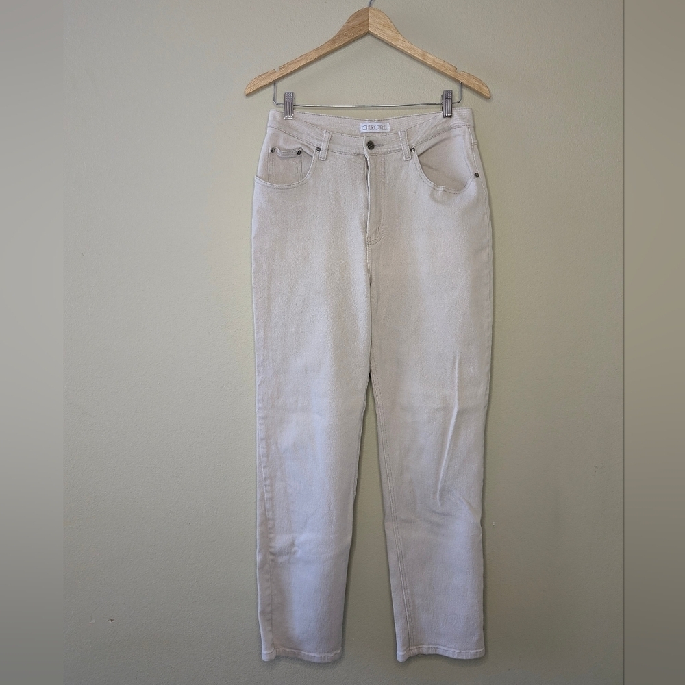 Chico's Light Beige Straight Leg Jeans